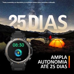 Smartwatch de última geração com chamadas Bluetooth, monitorização contínua da sua saúde e uma ampla autonomia até 25 dias