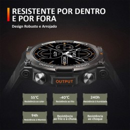 Smartwatch de última geração com chamadas Bluetooth, monitorização contínua da sua saúde e uma ampla autonomia até 25 dias