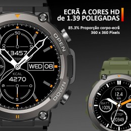 Smartwatch de última geração com chamadas Bluetooth, monitorização contínua da sua saúde e uma ampla autonomia até 25 dias