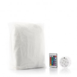 Este original e versátil sofá insuflável com luz multicolor e controlo remoto adapta-se a qualquer ambiente, combinando elegância e utilidade