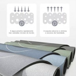 Os tapetes convencionais deixam o chão todo molhado, mas com este tapete super absorvente, diga adeus de vez à acumulação de água e à formação de manchas.